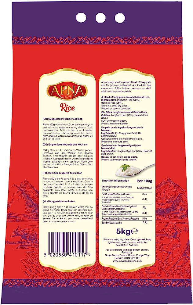 APNA Long Grain Rice 5kg