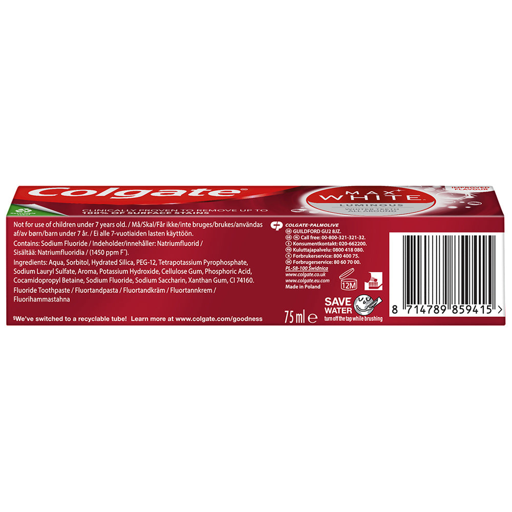 Colgate Max White Luminous Toothpaste 75ml