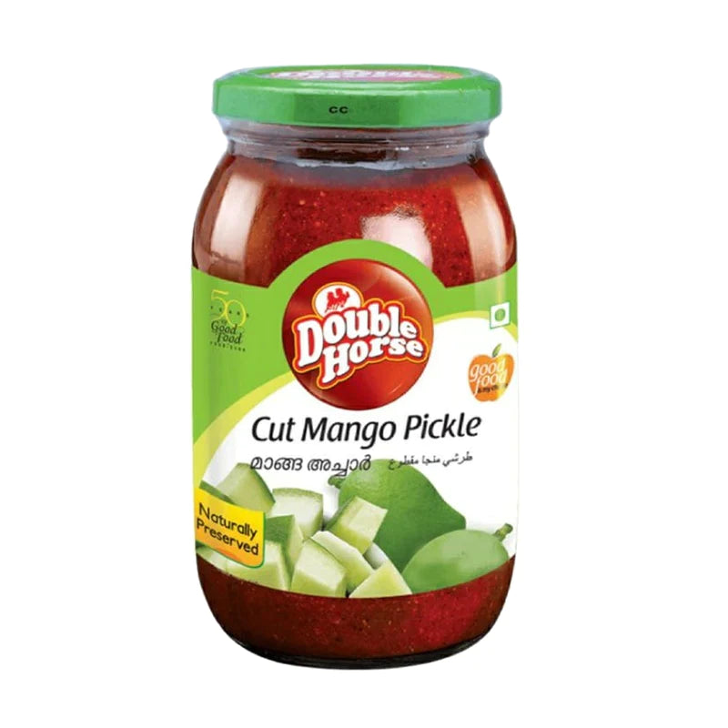 Double Horse Cut Mango Pickle (മാങ്ങ അച്ചാർ) 400g