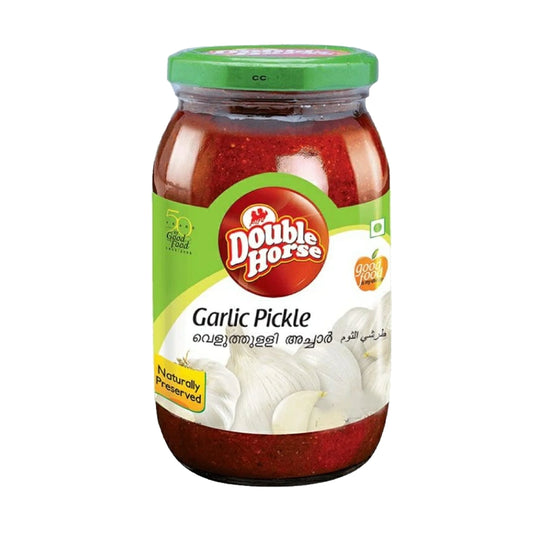 Double Horse Garlic Pickle (വെളുത്തുള്ളി അച്ചാർ) 400g