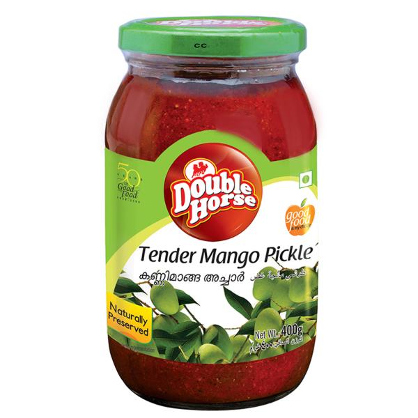 Double Horse Tender Mango Pickle (കണ്ണിമാങ്ങ അച്ചാർ) 400g